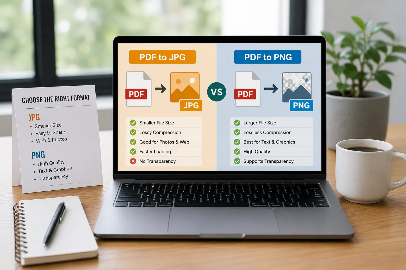 PDF to JPG vs PDF to PNG